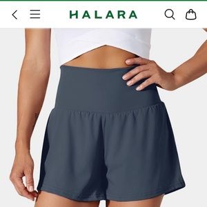 NWT Halara 2-in-1 shorts with hidden back and side pocket. Gym shorts 2.5”